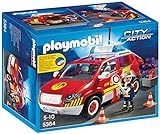 Playmobil Bomberos - Coche Jefe con Luces y Sonidos, playset...